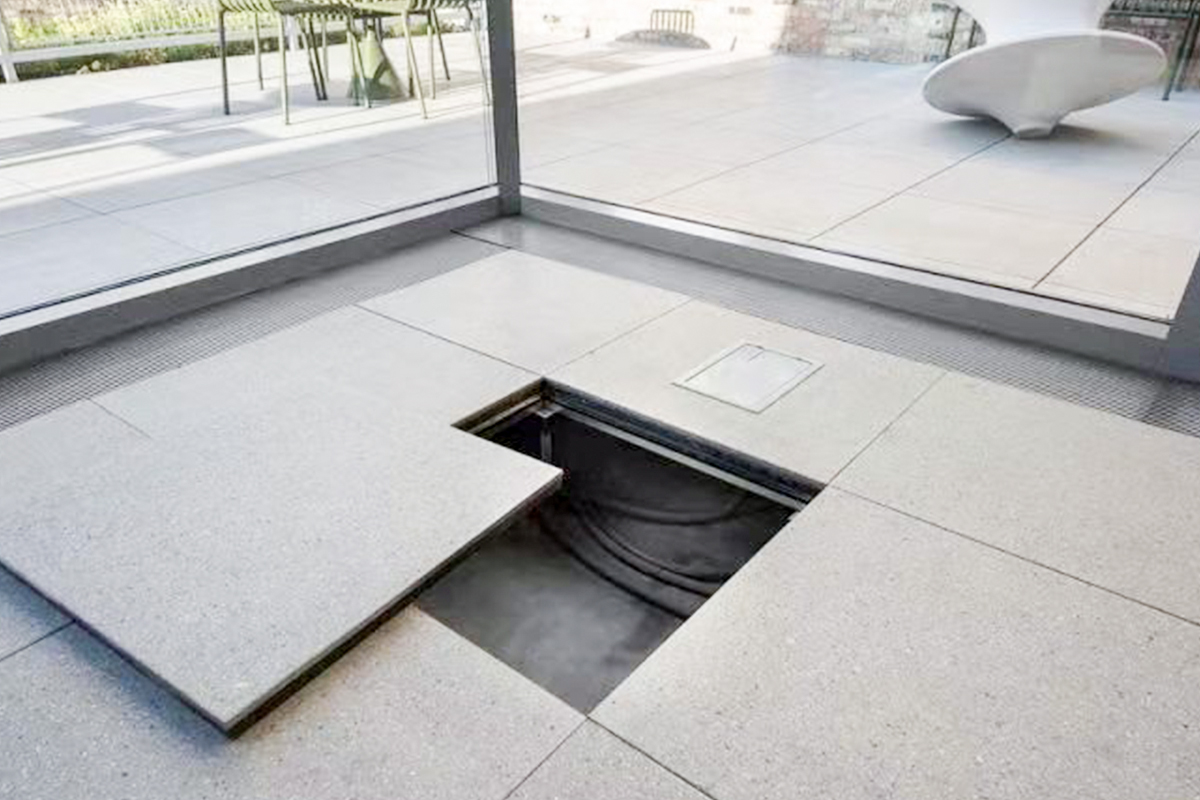 Terrazzo raised floor